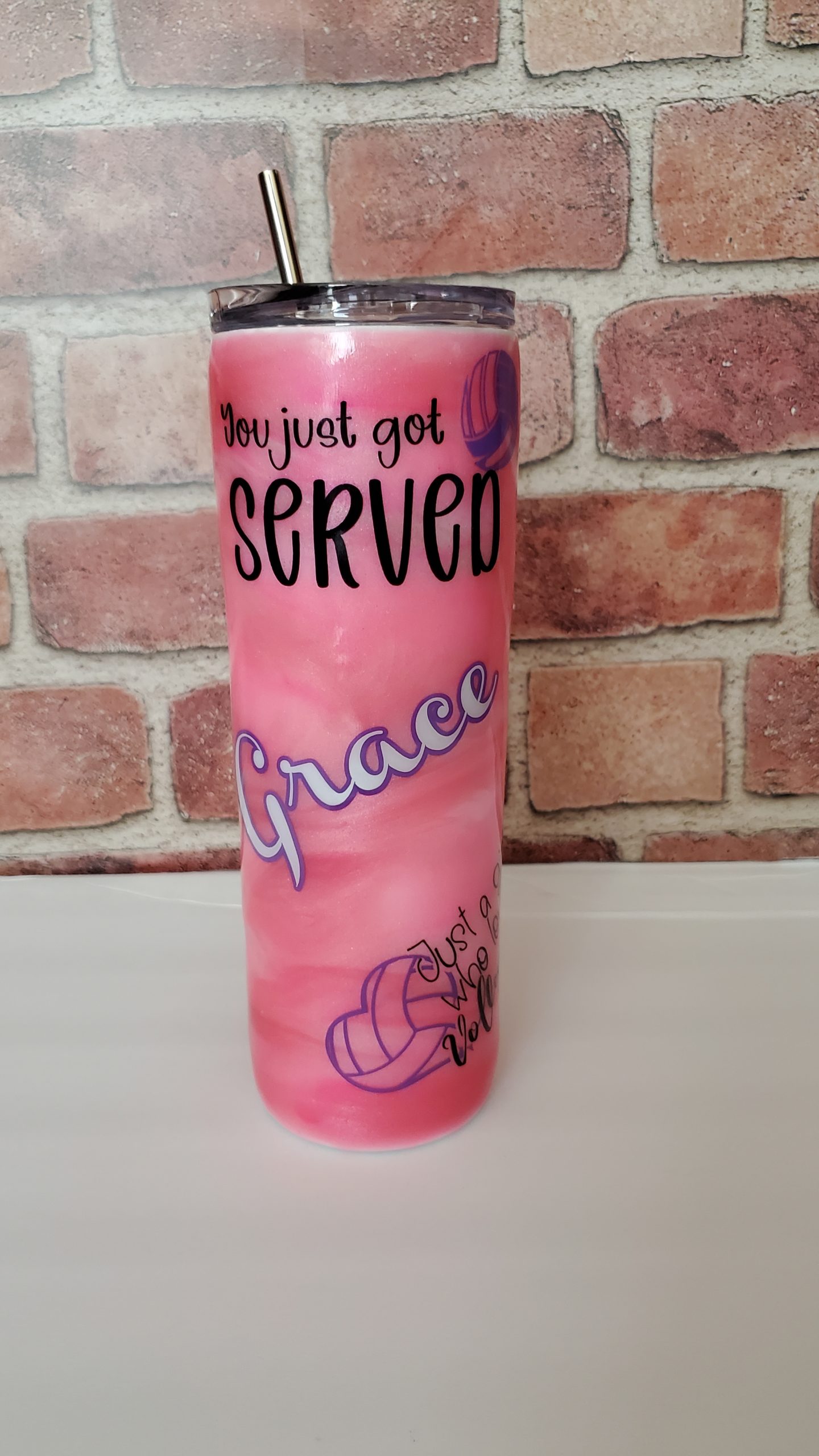 Personalized Volleyball tumbler